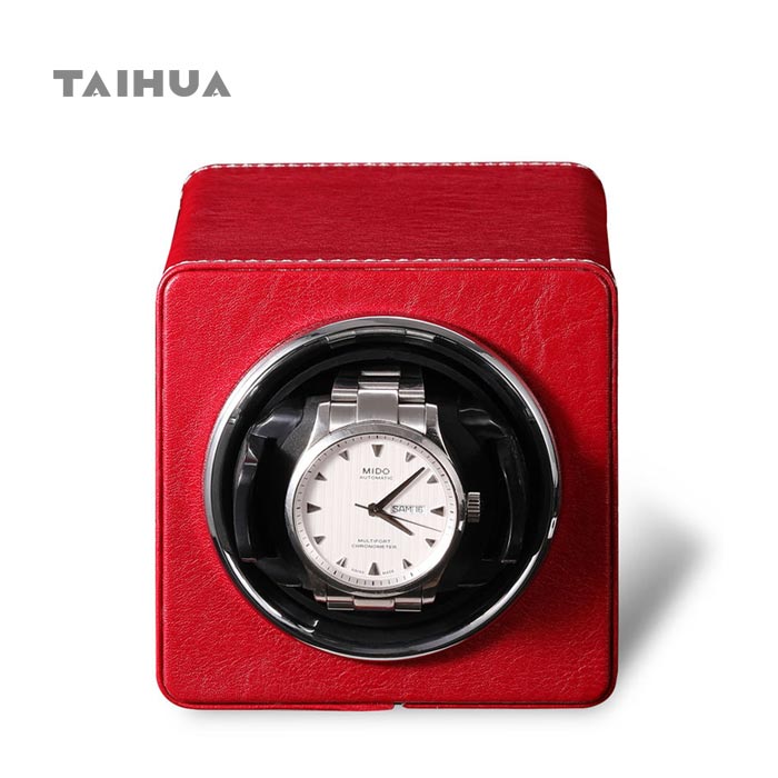 Battery Powered Leather Single Automatic Watch Winder