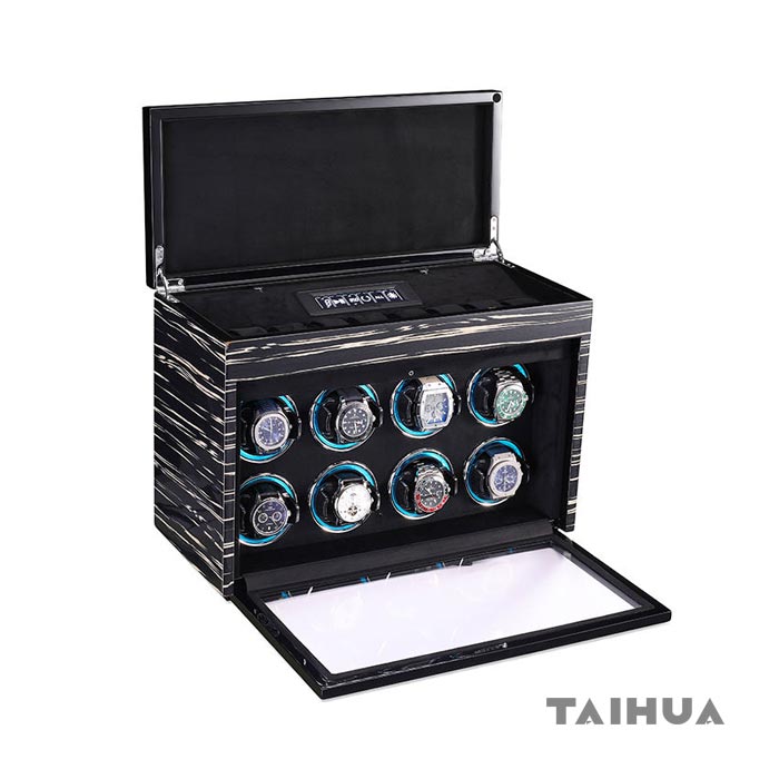 Luxury Wood Eight Watch Winder with 8 Storage