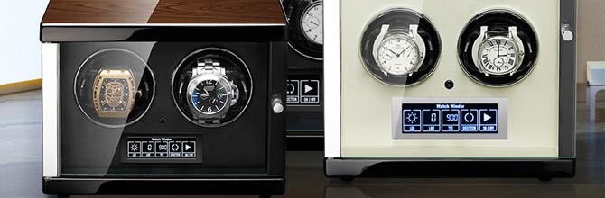 Automatic Double Watch Winder Box